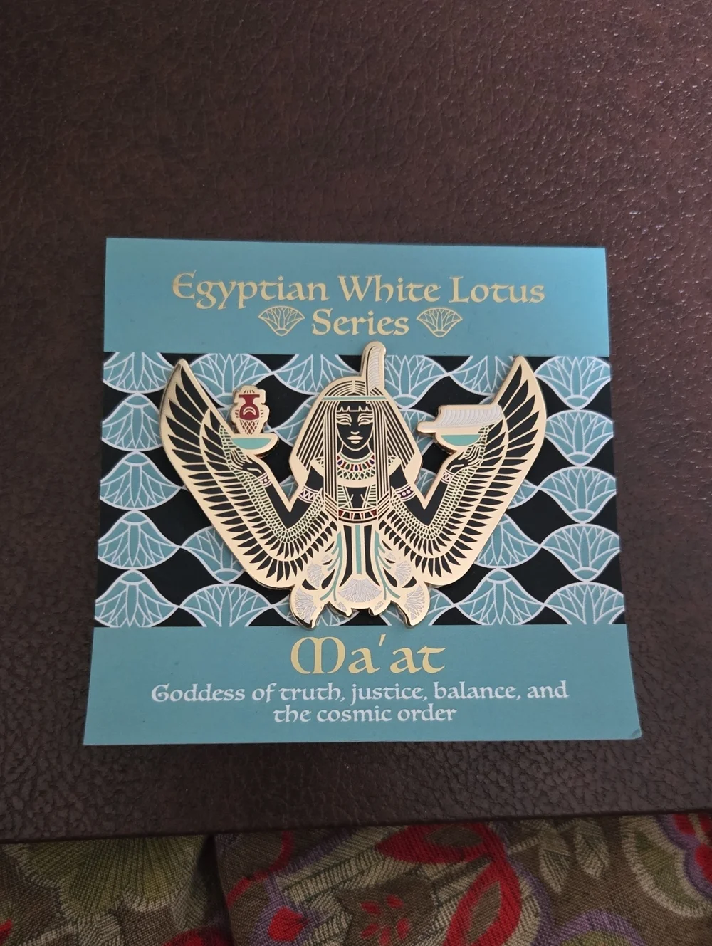 Egyptian Goddess Ma'at Enamel Pin